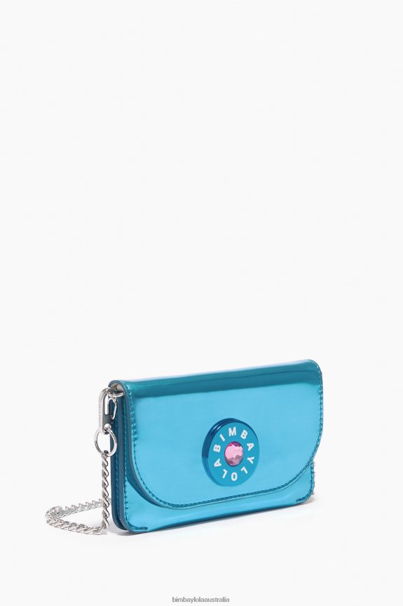 Accessories 4062VZ1049 Blue Bimba Y Lola Patent Purse