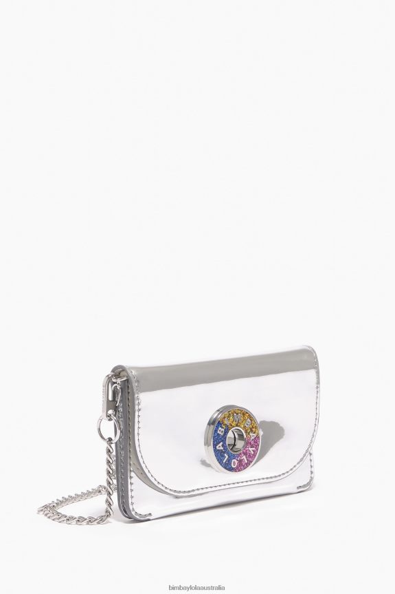 Accessories 4062VZ1050 Silver Bimba Y Lola Patent Purse