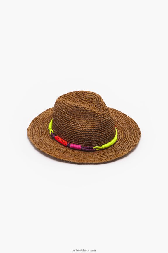 Accessories 4062VZ862 Tan Bimba Y Lola Raffia Hat