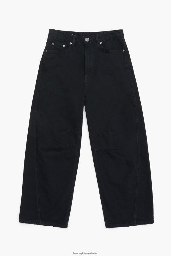 Clothing 4062VZ429 Black Bimba Y Lola Barrel - Straight Jeans