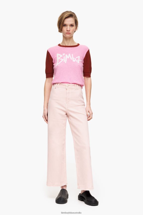 Clothing 4062VZ446 Pink Bimba Y Lola Culotte - High Rise Jeans