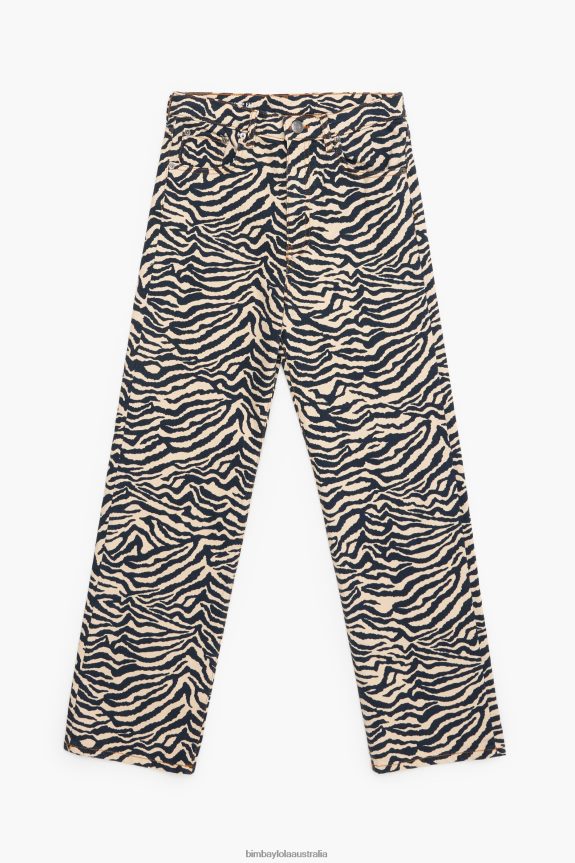 Clothing 4062VZ530 Tiger Bimba Y Lola Straight Cropped - Straight Jeans