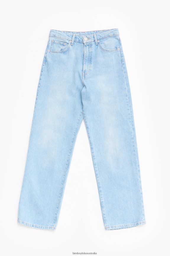 Clothing 4062VZ535 Blue Bimba Y Lola Straight Cropped - Straight Jeans