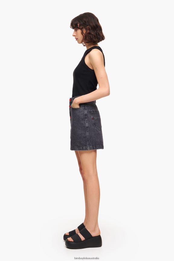 Clothing 4062VZ458 Black Bimba Y Lola Denim Miniskirt