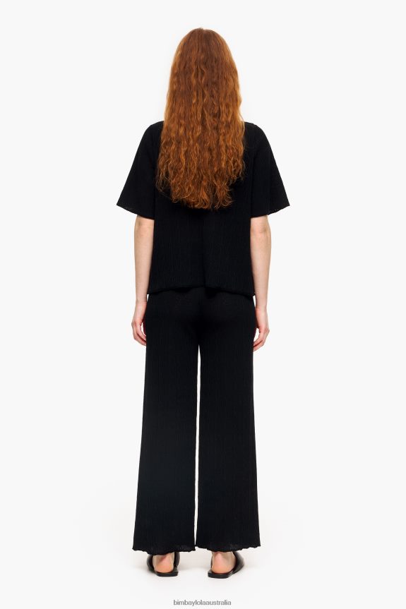 Clothing 4062VZ398 Black Bimba Y Lola Jersey-Knit Trousers