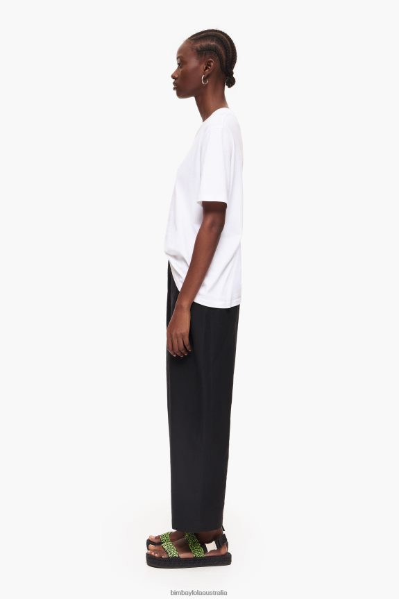 Clothing 4062VZ404 Black Bimba Y Lola Linen Trousers