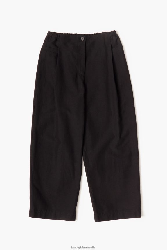 Clothing 4062VZ404 Black Bimba Y Lola Linen Trousers