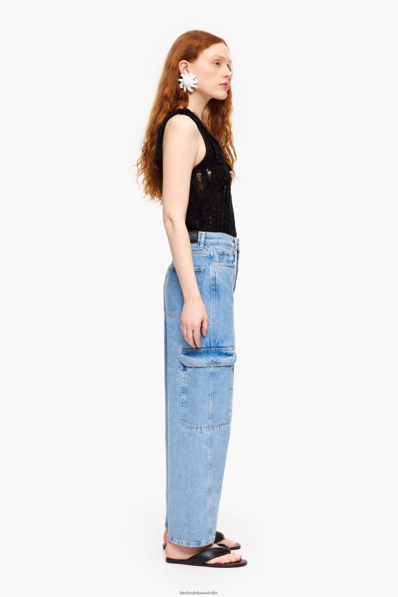 Clothing 4062VZ409 Blue Bimba Y Lola Denim Cargo Trousers