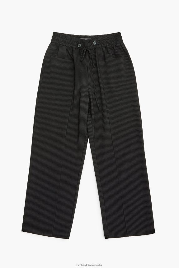 Clothing 4062VZ412 Black Bimba Y Lola Texture Trousers