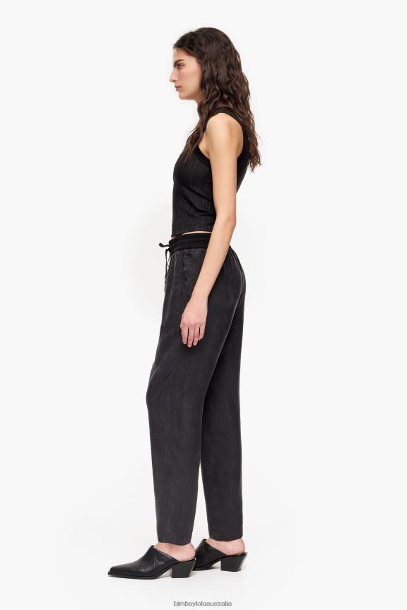 Clothing 4062VZ413 Black Bimba Y Lola Cupro Jogger Trousers