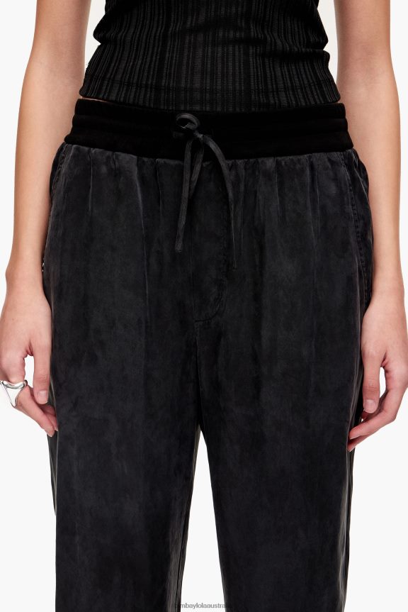 Clothing 4062VZ413 Black Bimba Y Lola Cupro Jogger Trousers