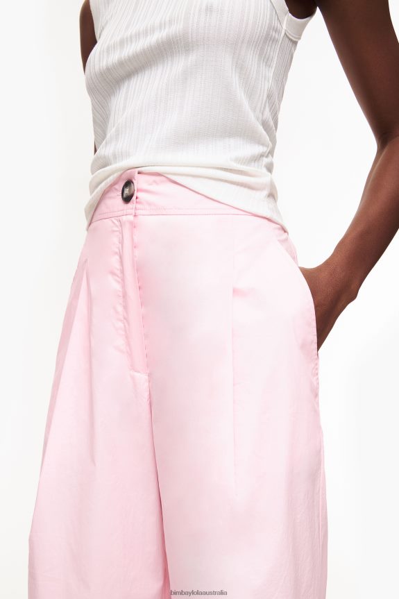 Clothing 4062VZ417 Pink Bimba Y Lola Light Poplin Trousers