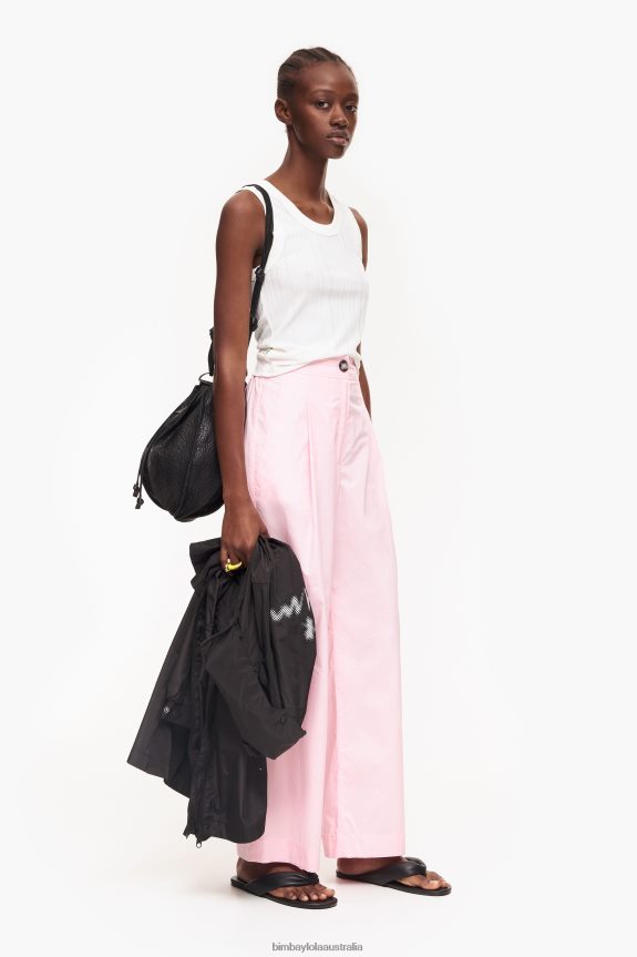 Clothing 4062VZ417 Pink Bimba Y Lola Light Poplin Trousers