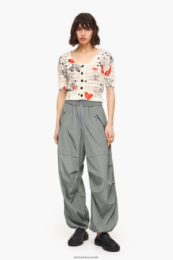 Clothing 4062VZ420 Gray Bimba Y Lola Parachute Trousers