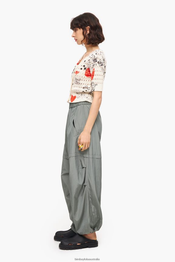 Clothing 4062VZ420 Gray Bimba Y Lola Parachute Trousers