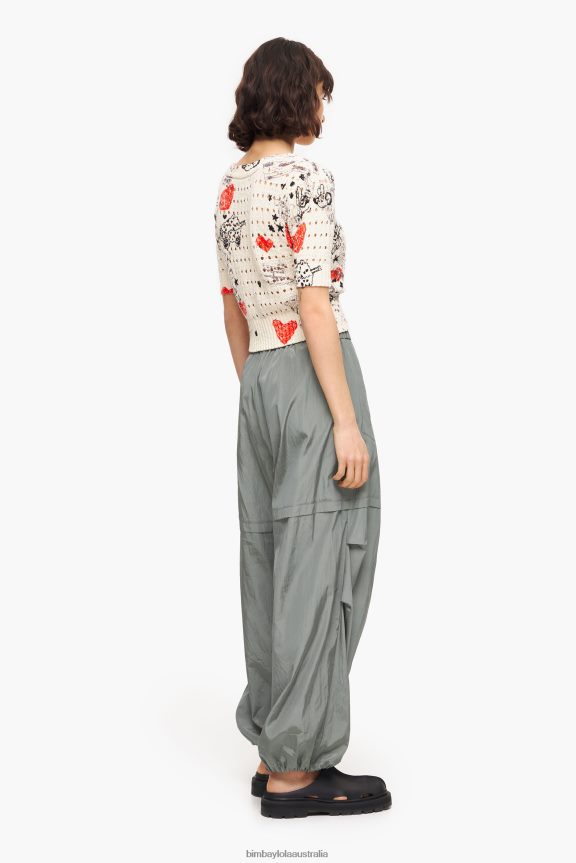 Clothing 4062VZ420 Gray Bimba Y Lola Parachute Trousers