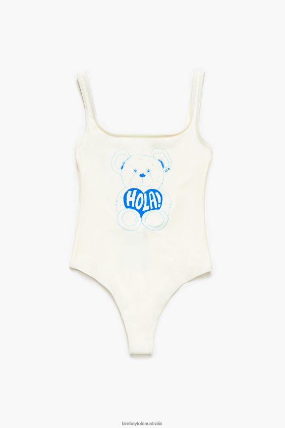 Clothing 4062VZ884 Yellow Bimba Y Lola Bear Logo Swimsuit