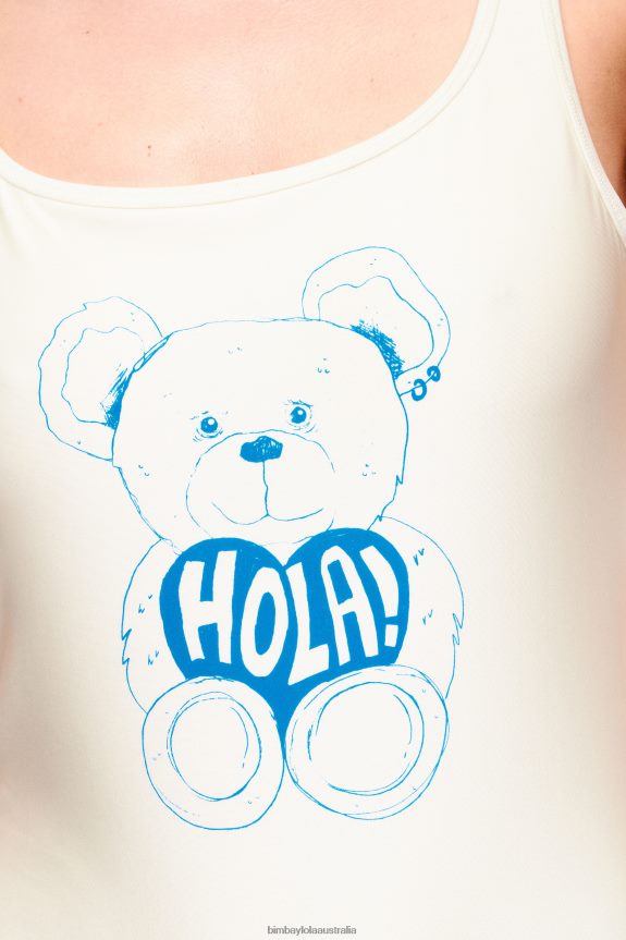 Clothing 4062VZ884 Yellow Bimba Y Lola Bear Logo Swimsuit