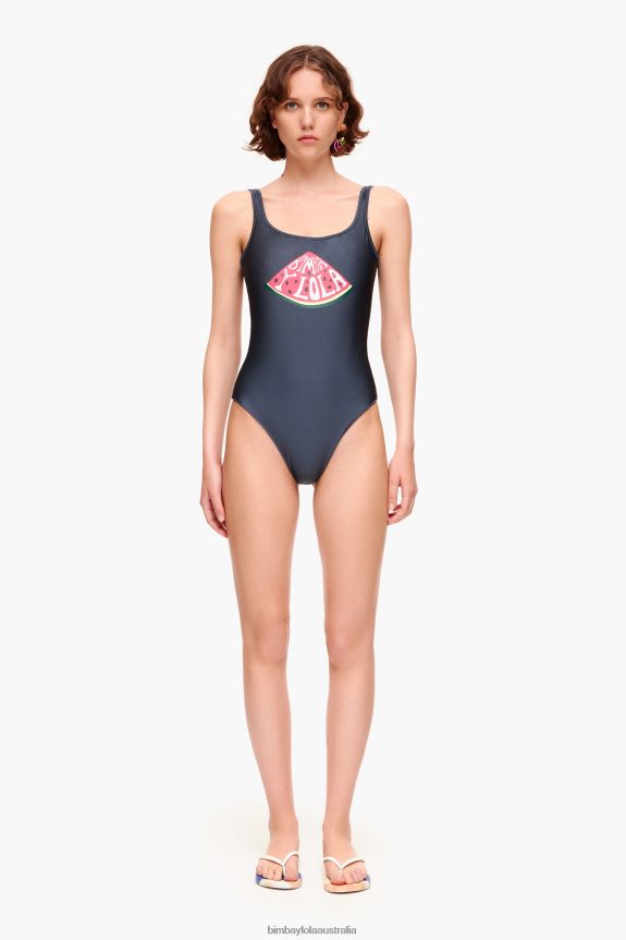 Clothing 4062VZ885 Anthracite Bimba Y Lola Watermelon Logo Swimsuit