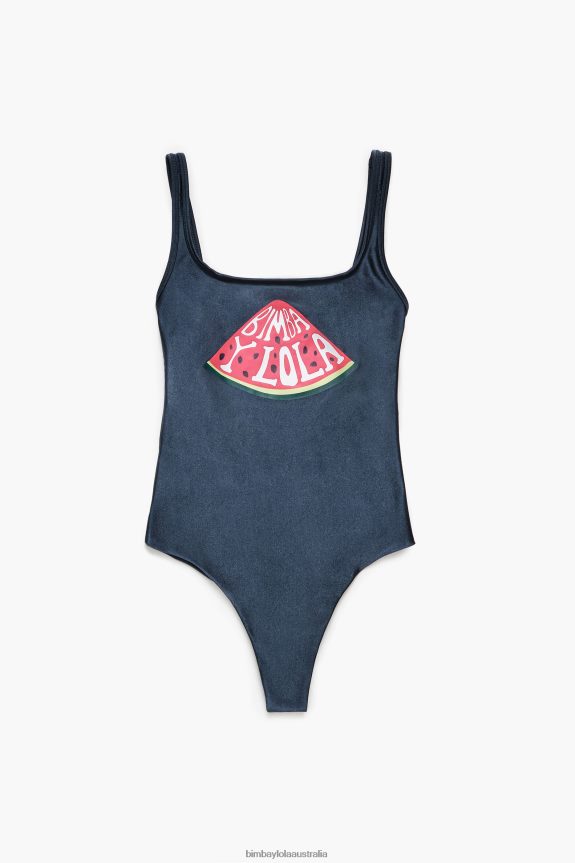 Clothing 4062VZ885 Anthracite Bimba Y Lola Watermelon Logo Swimsuit