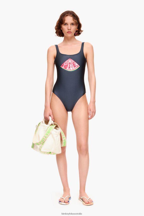 Clothing 4062VZ885 Anthracite Bimba Y Lola Watermelon Logo Swimsuit