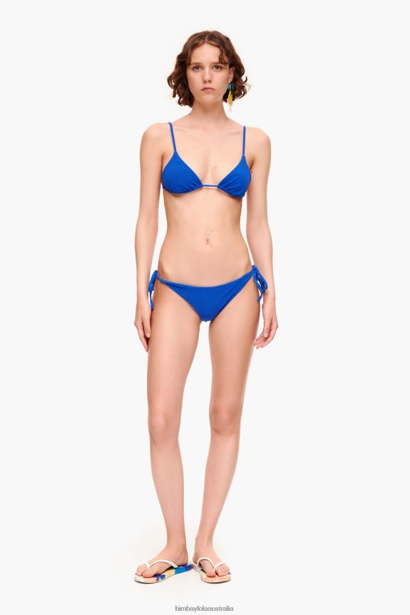 Clothing 4062VZ887 Blue Bimba Y Lola Textured Triangle Bikini