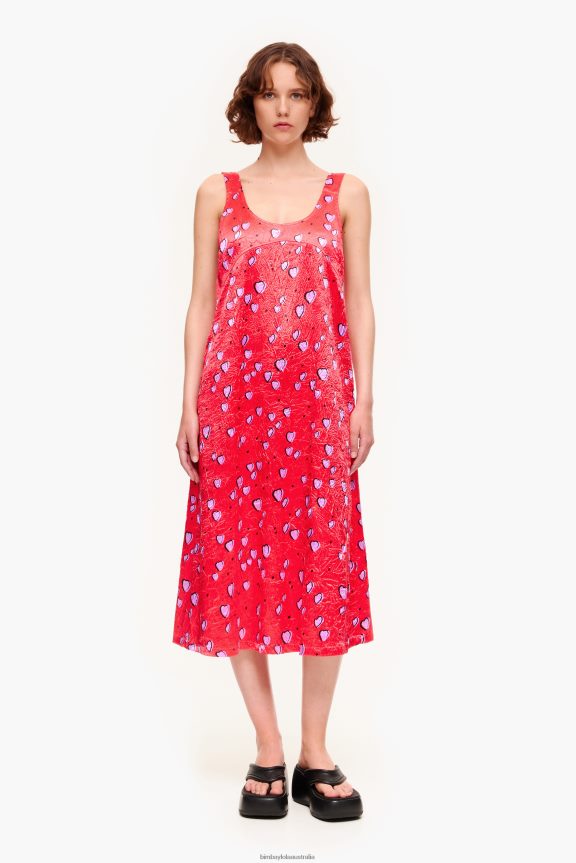 Clothing 4062VZ201 Red Bimba Y Lola Small Heart Print Dress