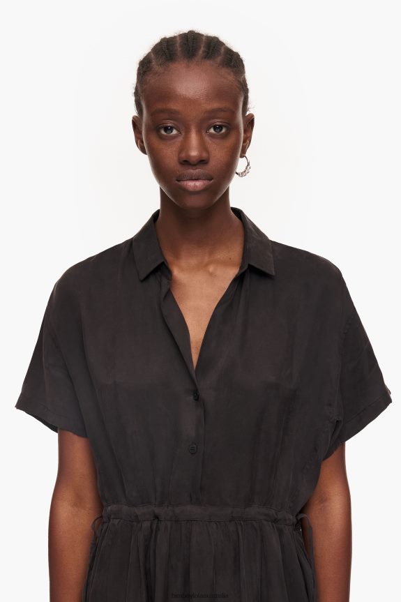 Clothing 4062VZ211 Black Bimba Y Lola Midi Shirt Dress