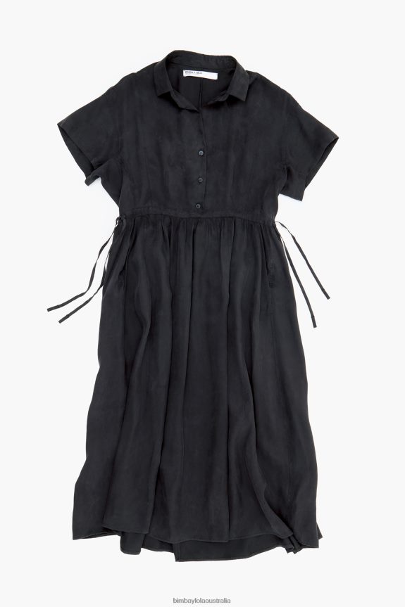 Clothing 4062VZ211 Black Bimba Y Lola Midi Shirt Dress