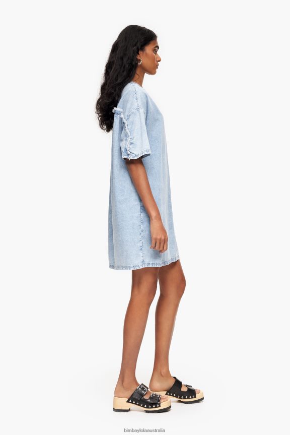 Clothing 4062VZ225 Blue Bimba Y Lola Denim Mini Dress