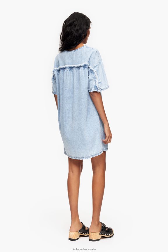 Clothing 4062VZ225 Blue Bimba Y Lola Denim Mini Dress