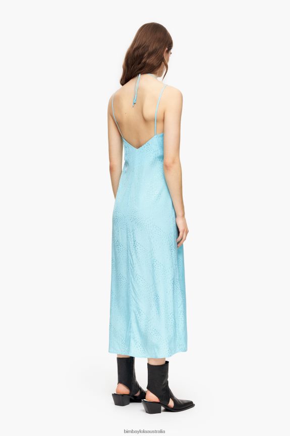 Clothing 4062VZ231 Blue Bimba Y Lola Fluid Midi Dress