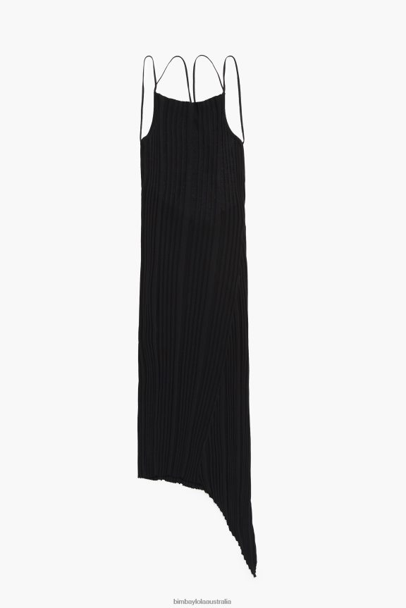 Clothing 4062VZ237 Black Bimba Y Lola Fitted Midi Dress