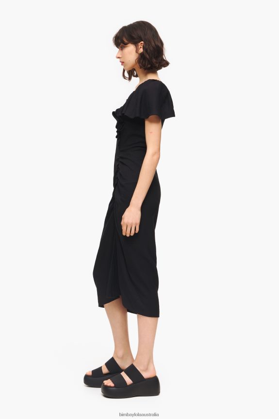 Clothing 4062VZ239 Black Bimba Y Lola Midi Dress