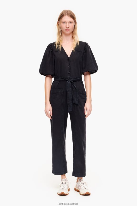 Clothing 4062VZ178 Black Bimba Y Lola Denim Jumpsuit