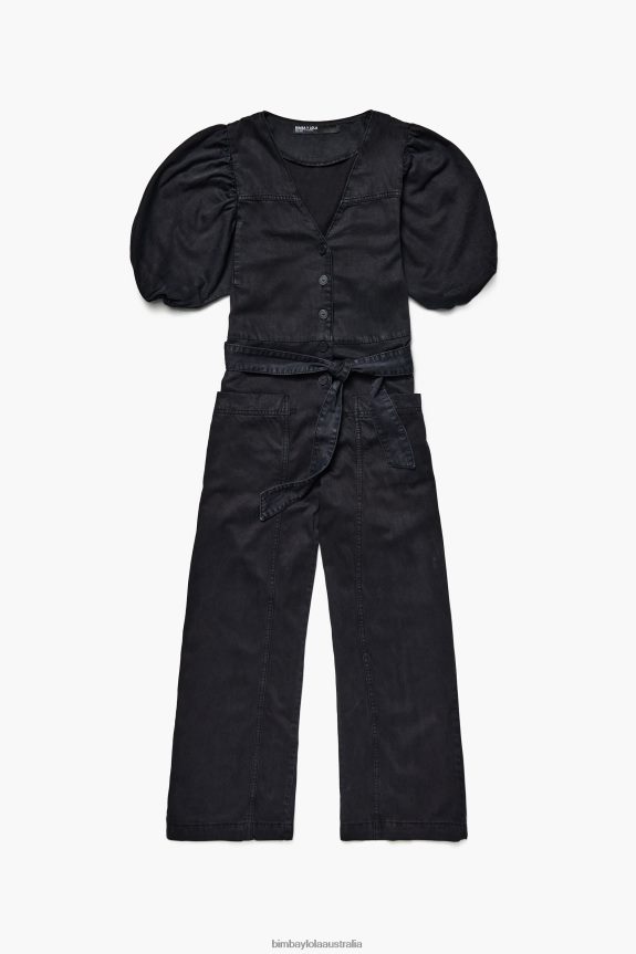 Clothing 4062VZ178 Black Bimba Y Lola Denim Jumpsuit