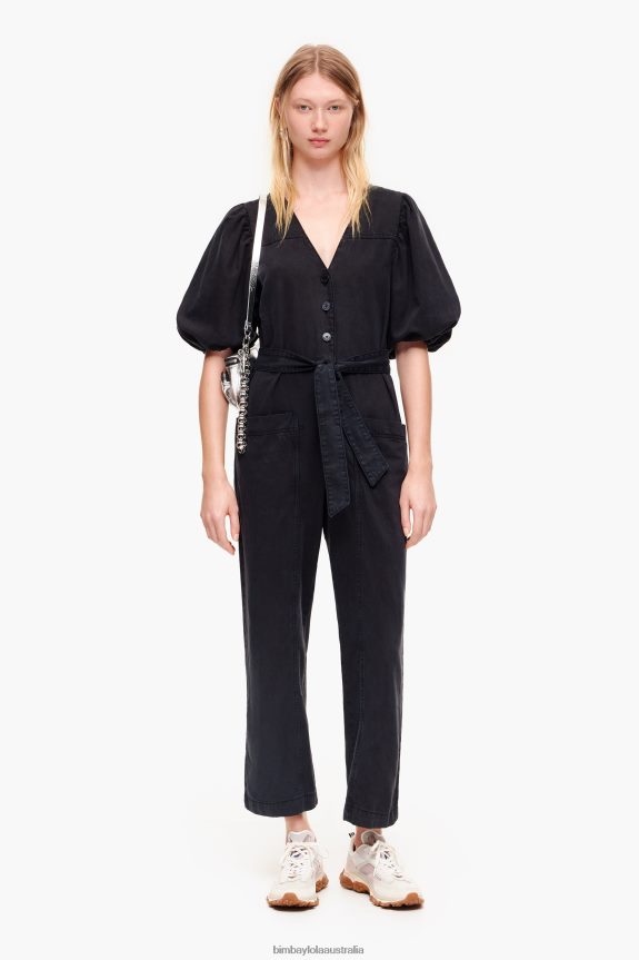 Clothing 4062VZ178 Black Bimba Y Lola Denim Jumpsuit