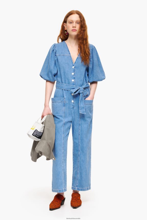 Clothing 4062VZ179 Blue Bimba Y Lola Light Denim Jumpsuit