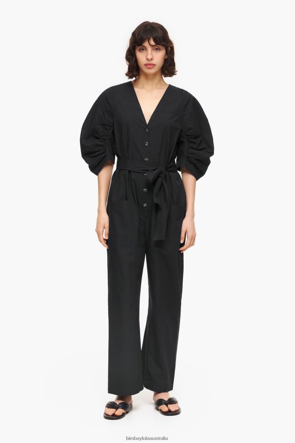 Clothing 4062VZ187 Black Bimba Y Lola Poplin Jumpsuit