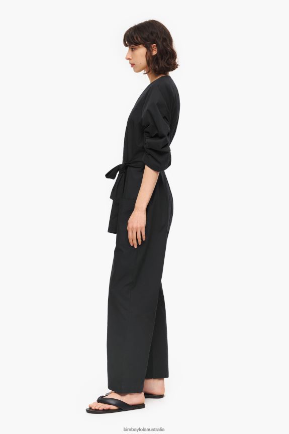 Clothing 4062VZ187 Black Bimba Y Lola Poplin Jumpsuit