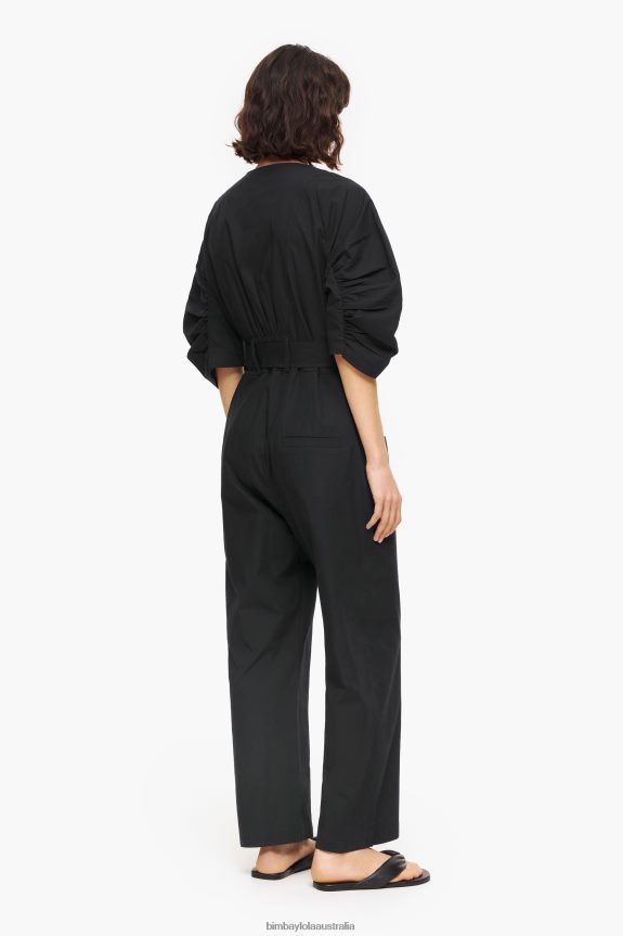 Clothing 4062VZ187 Black Bimba Y Lola Poplin Jumpsuit