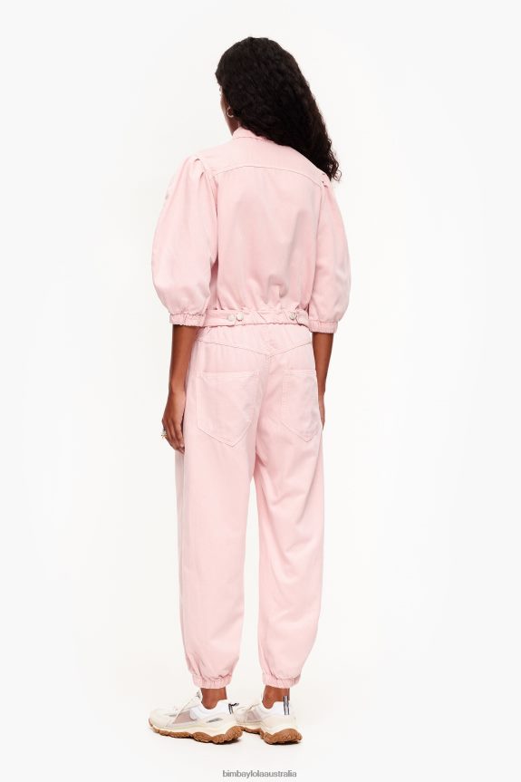 Clothing 4062VZ195 Pink Bimba Y Lola Light Denim Jumpsuit