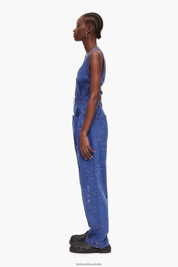 Clothing 4062VZ204 Blue Bimba Y Lola Dark Denim Jumpsuit