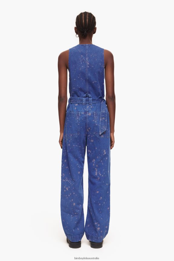 Clothing 4062VZ204 Blue Bimba Y Lola Dark Denim Jumpsuit