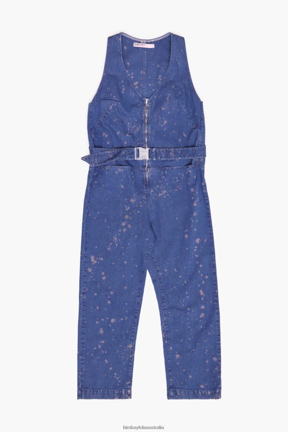 Clothing 4062VZ204 Blue Bimba Y Lola Dark Denim Jumpsuit