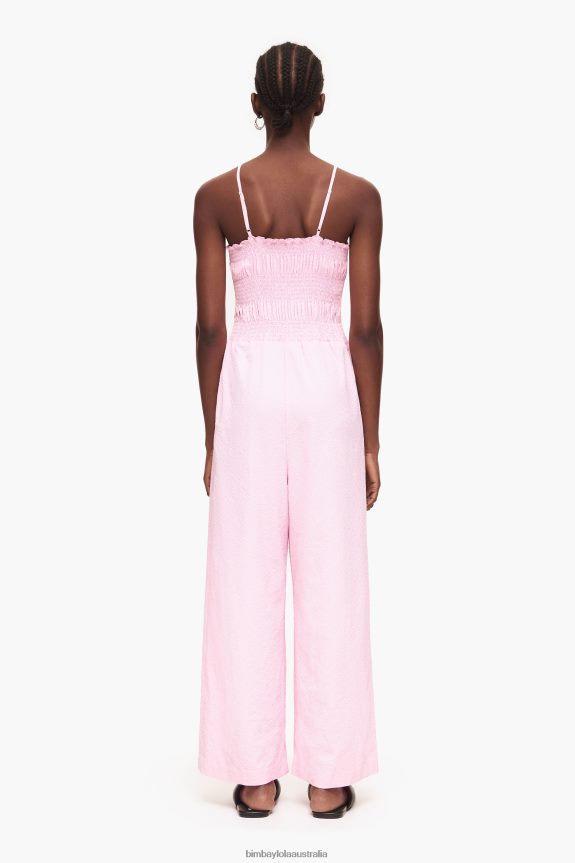 Clothing 4062VZ217 Pink Bimba Y Lola Fluid Maxi Jumpsuit