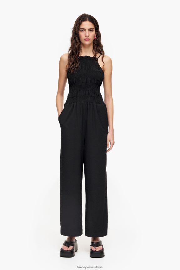 Clothing 4062VZ218 Black Bimba Y Lola Fluid Maxi Jumpsuit