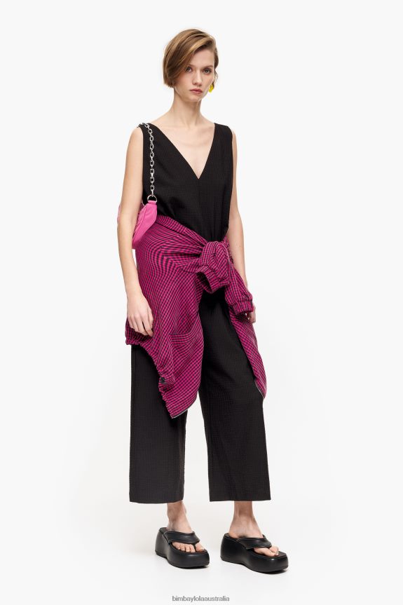 Clothing 4062VZ243 Black Bimba Y Lola Maxi Jumpsuit