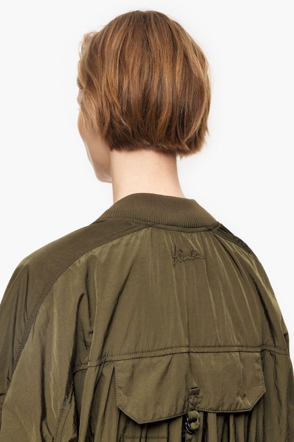 Clothing 4062VZ473 Khaki Bimba Y Lola Nylon Bomber Jacket