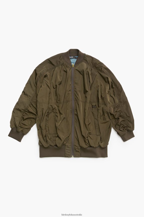 Clothing 4062VZ473 Khaki Bimba Y Lola Nylon Bomber Jacket